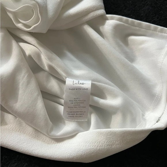 Lulus Party for Two Ivory Asymmetrical Bodycon Mini Dress White Size Medium - Picture 4 of 10